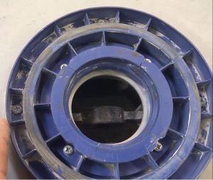 Cracked filter plate from a CDCLarue® Pulse-Bac® vacuum. (pulse bac accessories) Cracked filter plate from a CDCLarue® Pulse-Bac® vacuum. (pulse bac accessories)