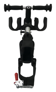 Front view of the ExoRam® showing the quick-release toggle latch for easy attachment to a Bosch® 11264EVS and the quick-release T-handle push pin. These features make it easy to use the ExoRam® and convert the chipping hammer quickly from standing to kneeling in a matter of seconds. Front view of the ExoRam® showing the quick-release toggle latch for easy attachment to a Bosch® 11264EVS and the quick-release T-handle push pin. These features make it easy to use the ExoRam® and convert the chipping hammer quickly from standing to kneeling in a matter of seconds.