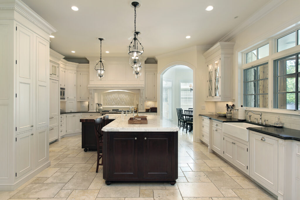 new kitchen with tile floors