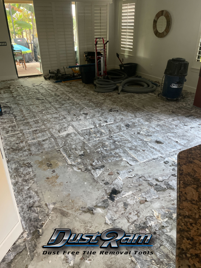 dining room thinset tile