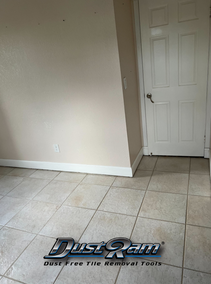 tile floor in bedroom