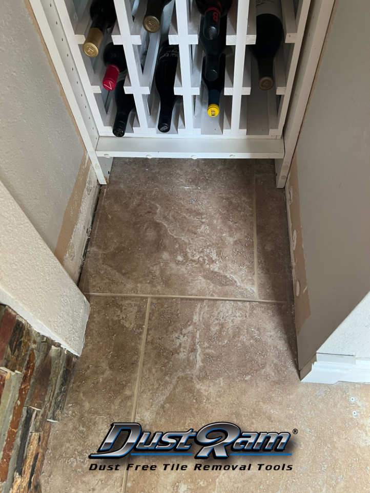 wine rack tile removal