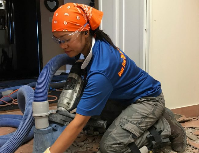 removing tile dust free removing tile dust free